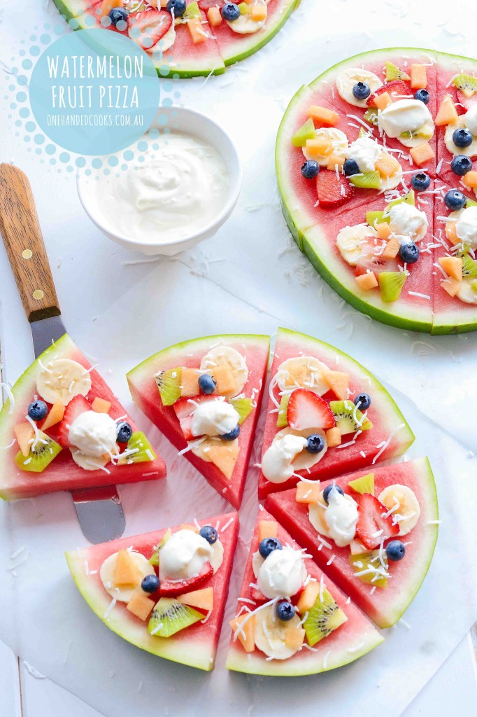 Watermelon Fruit Pizza One Handed Cooks