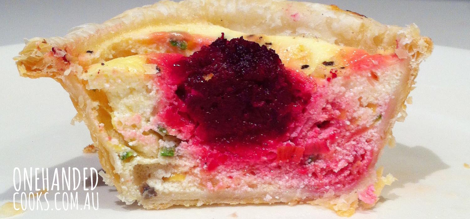 Beetroot and Ricotta Baked Frittata - One Handed Cooks