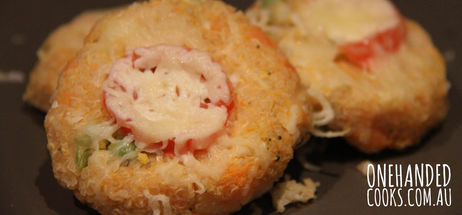 Vegetable Quinoa Patties - One Handed Cooks