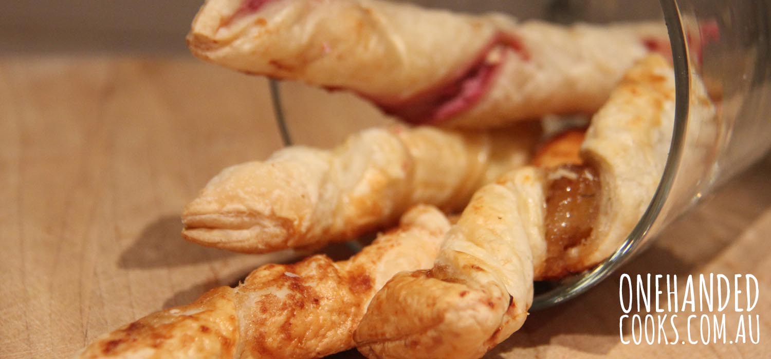 Sweet Puff Pastry Twirls - One Handed Cooks
