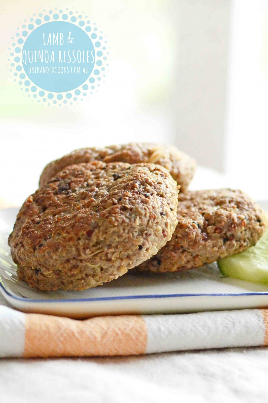 Lamb Rissoles (with quinoa) One Handed Cooks