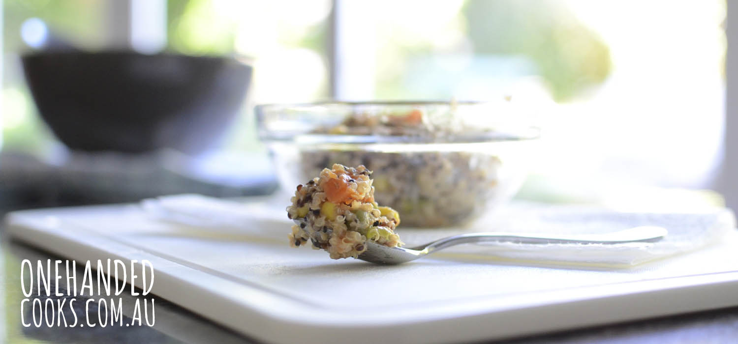 Chicken and Bacon Quinoa Dinner (or couscous) - One Handed Cooks