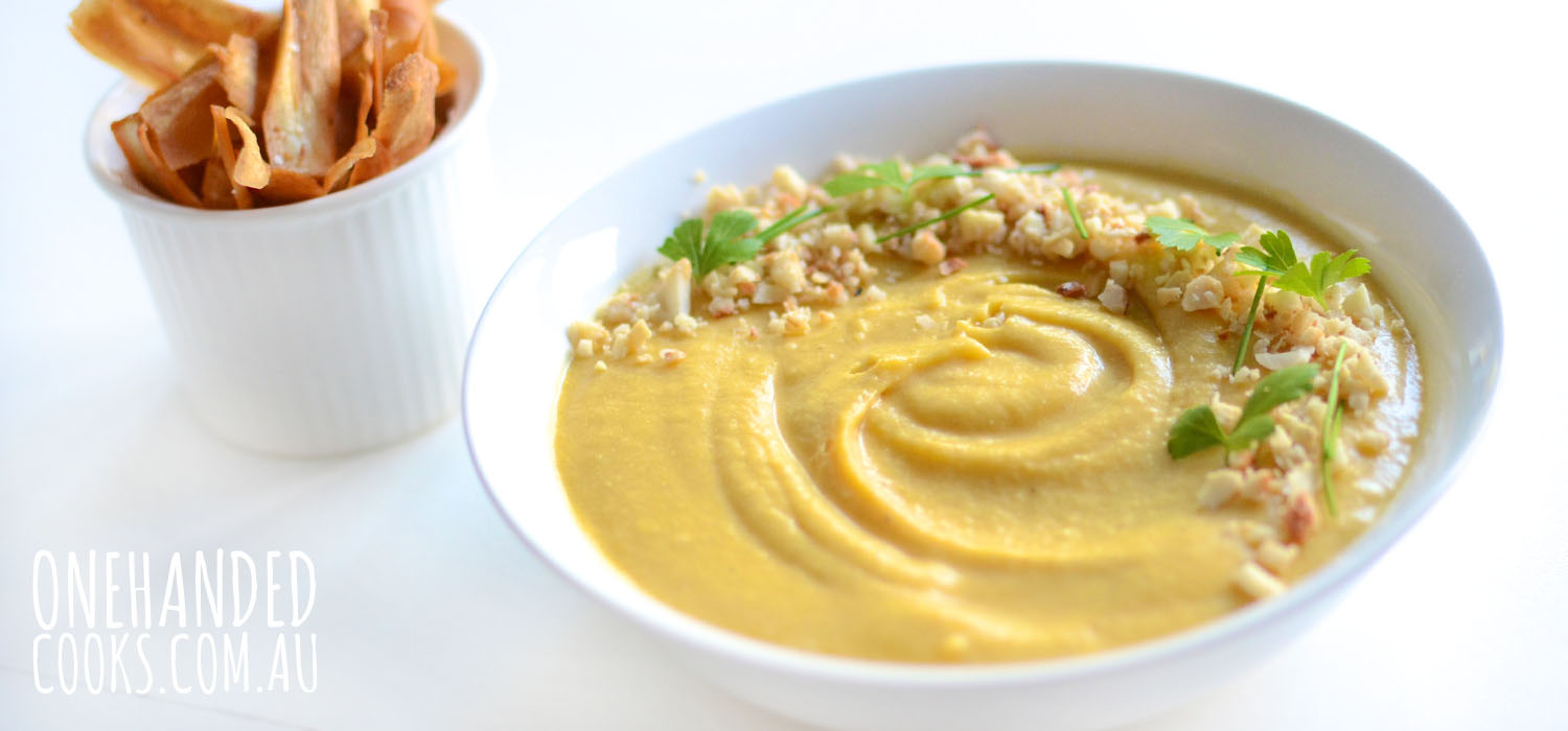 Food Revolution Day: Creamy Pumpkin and Cashew Nut Soup - One Handed Cooks