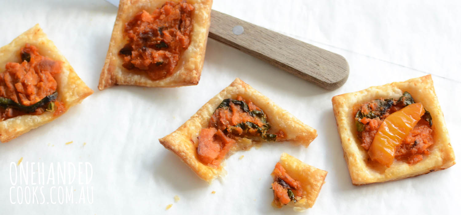 Roast Vegetable Tartlets - One Handed Cooks