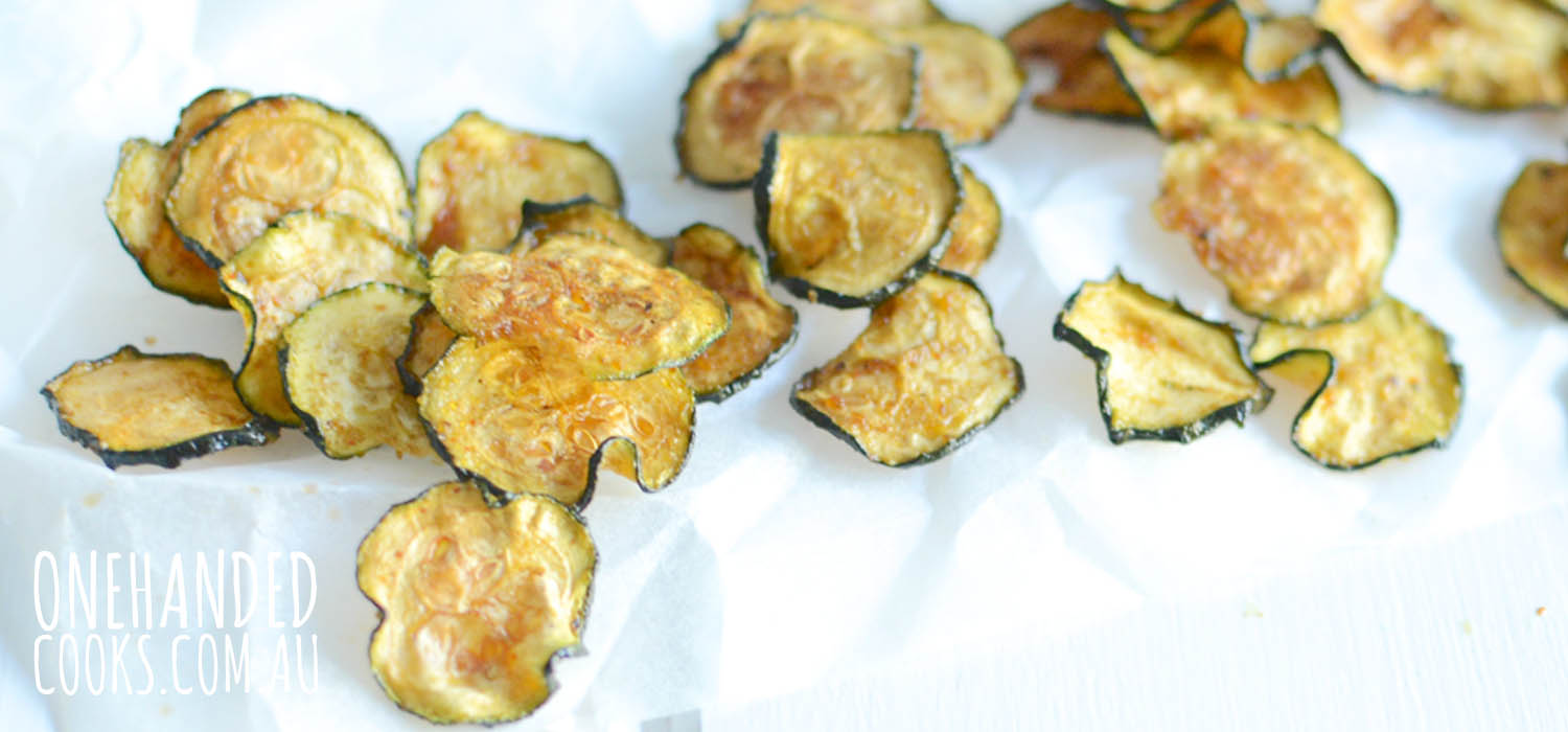 Spiced Zucchini Chips - One Handed Cooks