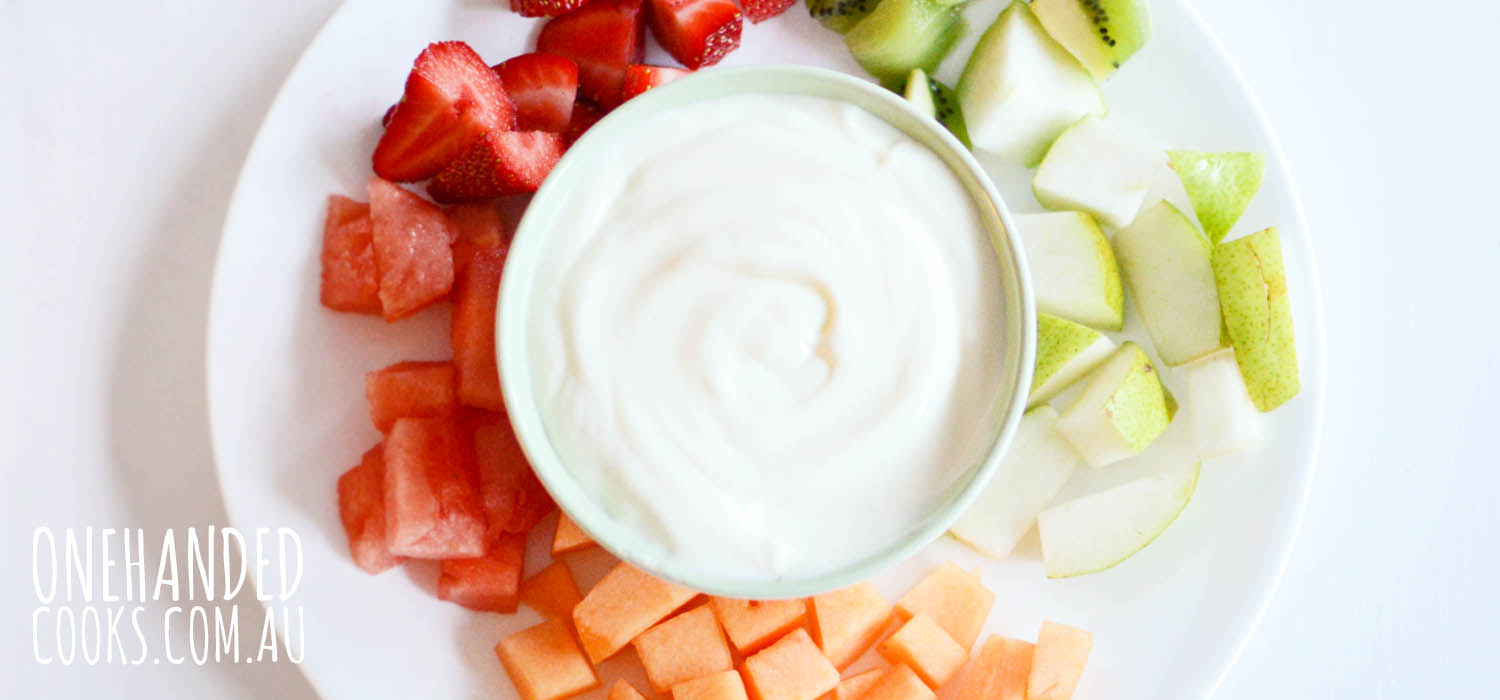 Fruit 'N' Yoghurt Fondue - One Handed Cooks