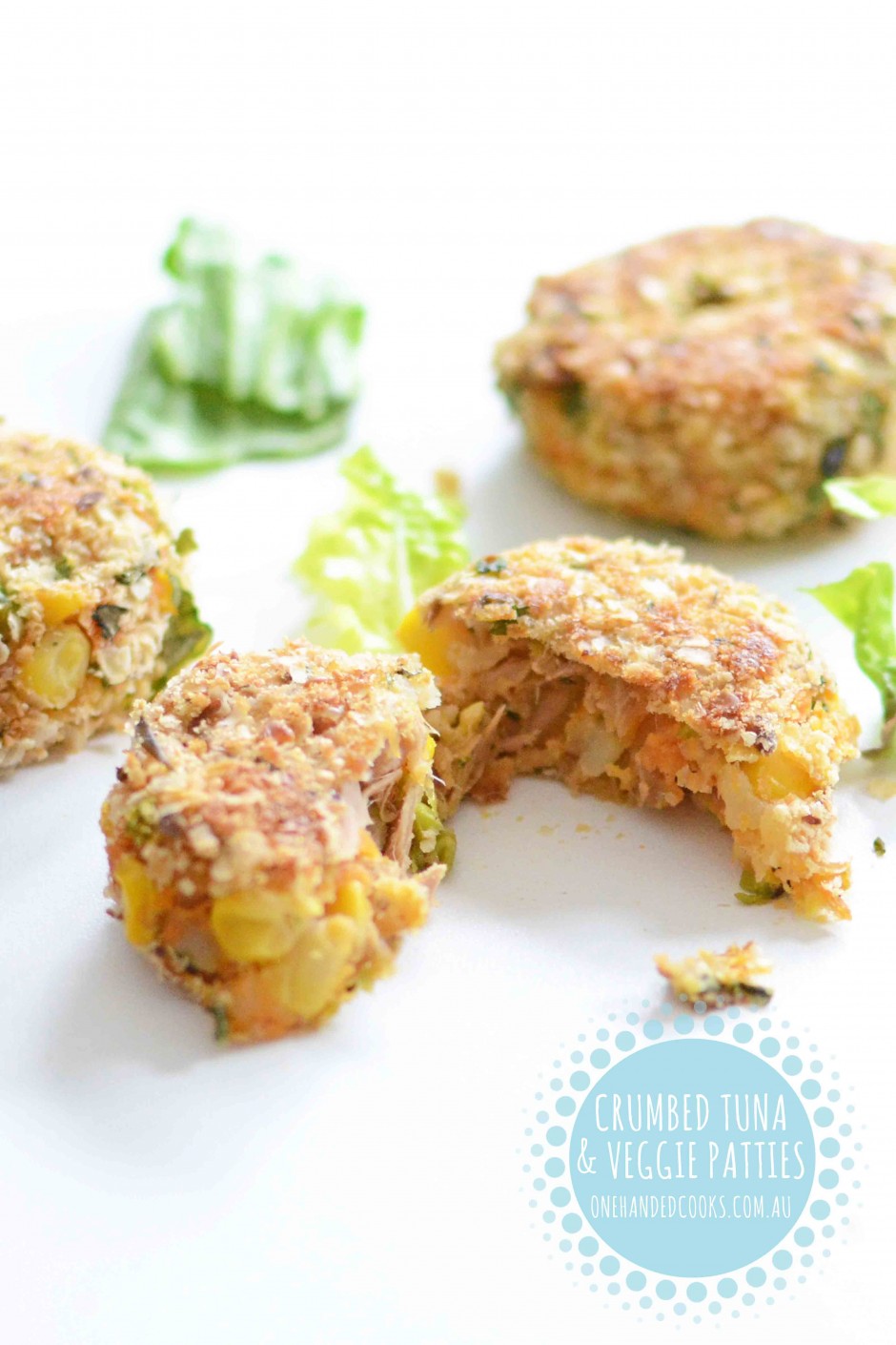 Crumbed Tuna and Vegetable Patties One Handed Cooks
