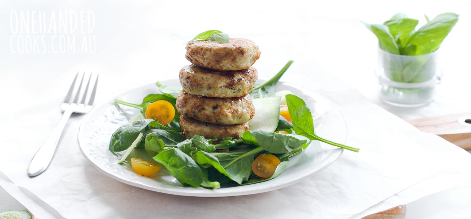 Thai Chicken Rissoles - One Handed Cooks
