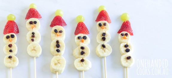 Christmas Banana Snowmen - One Handed Cooks