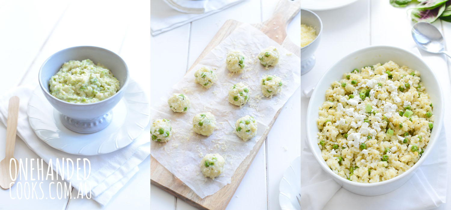 1 Meal 3 Ways Pea and Zucchini Baked Risotto - One Handed Cooks