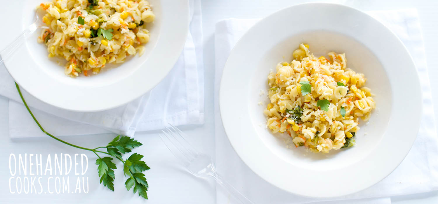 Whatever-you-got Holiday Pasta - One Handed Cooks