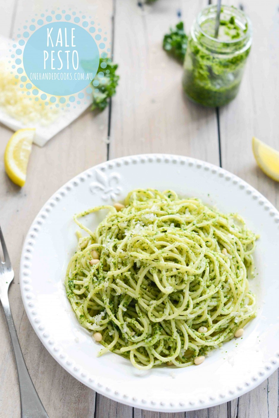 Kale Pesto - One Handed Cooks