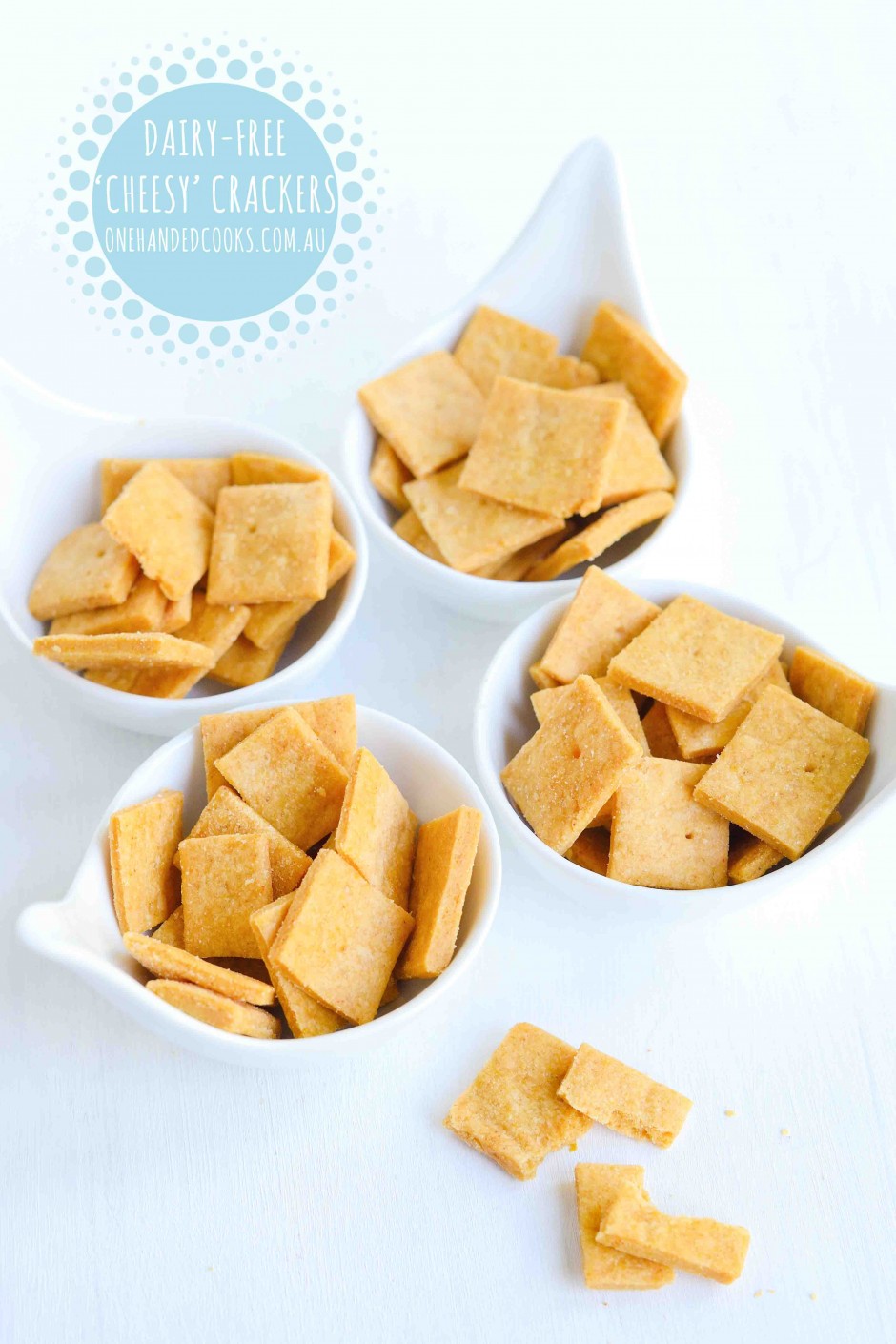 DairyFree 'Cheesy' Crackers One Handed Cooks