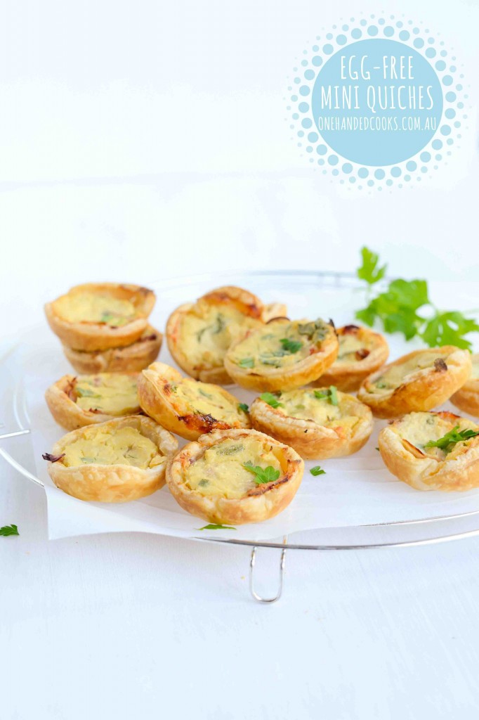 Egg-Free Mini Quiches - One Handed Cooks