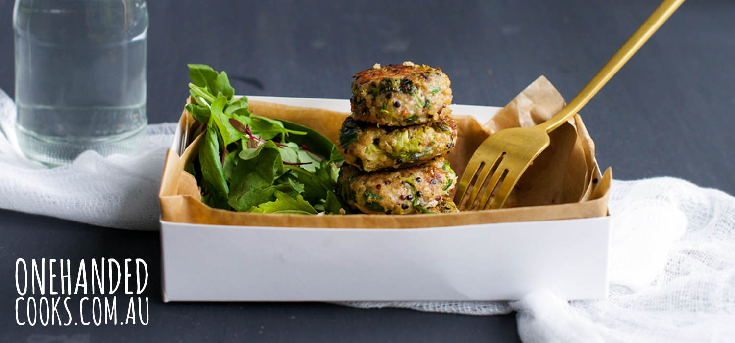 Cheesy Turkey Broccoli Bites - One Handed Cooks