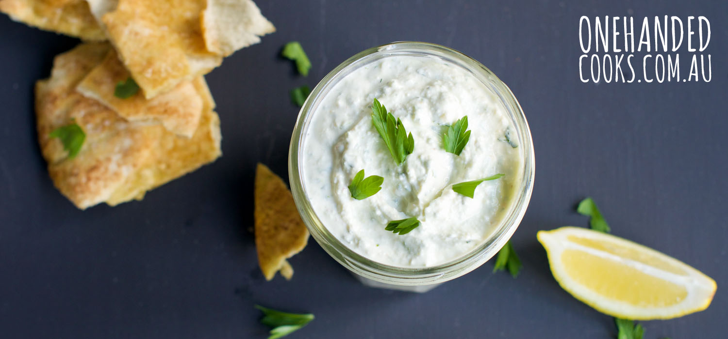 Fetta and Pine Nut Dip 2 One Handed Cooks