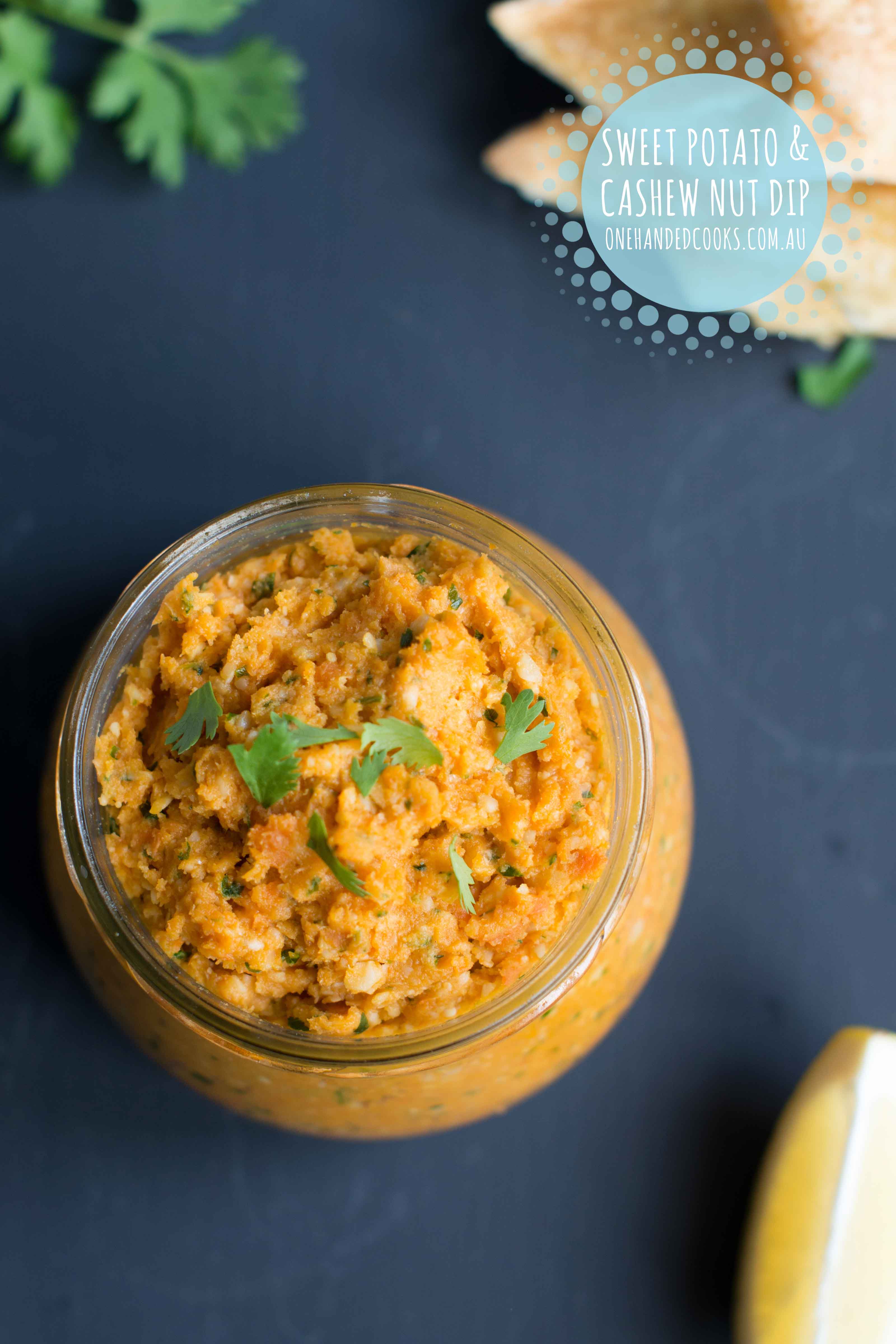 Sweet Potato and cashew dip 2 One Handed Cooks